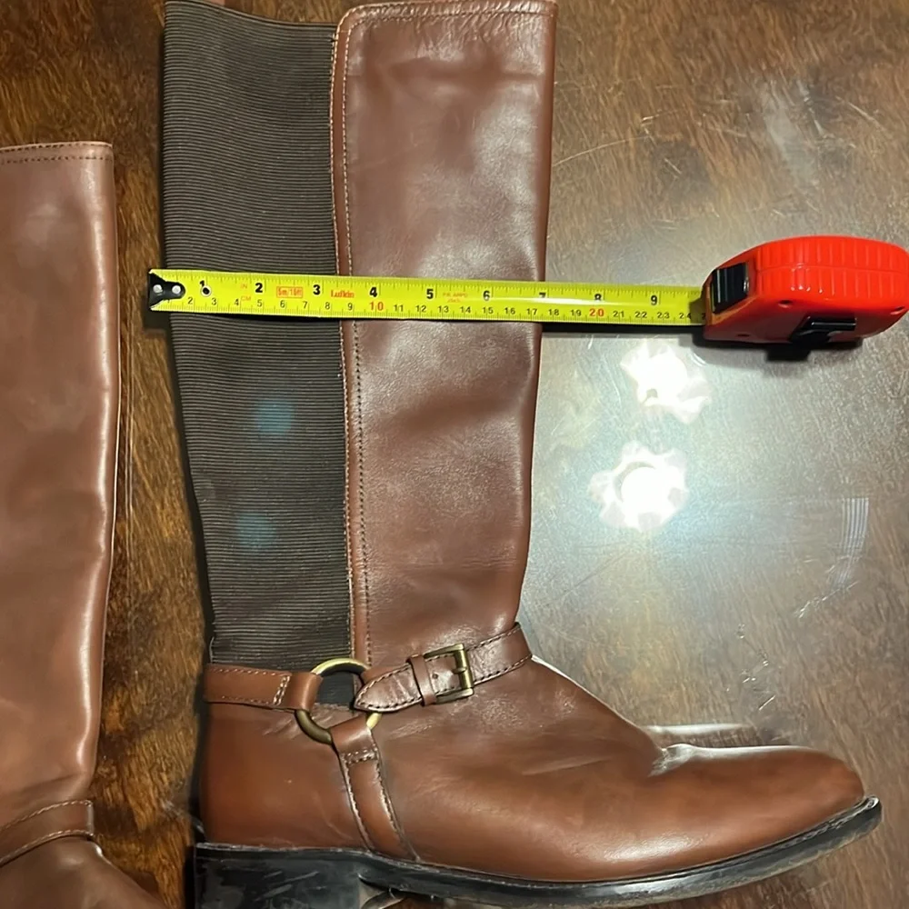 Johnston & Murphy Women's Brown Knee-High Riding Boots- genuine leather - Picture 15 of 16